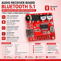 Audio Receiver Board Bluetooth 5.1 MP3 Lossless Decoder Type C USB Amplifier - eElectronicParts