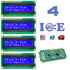 4pcs 1602 BLUE LCD 16x2 HD44780 Character Display Module For Arduino lcd1602 - eElectronicParts