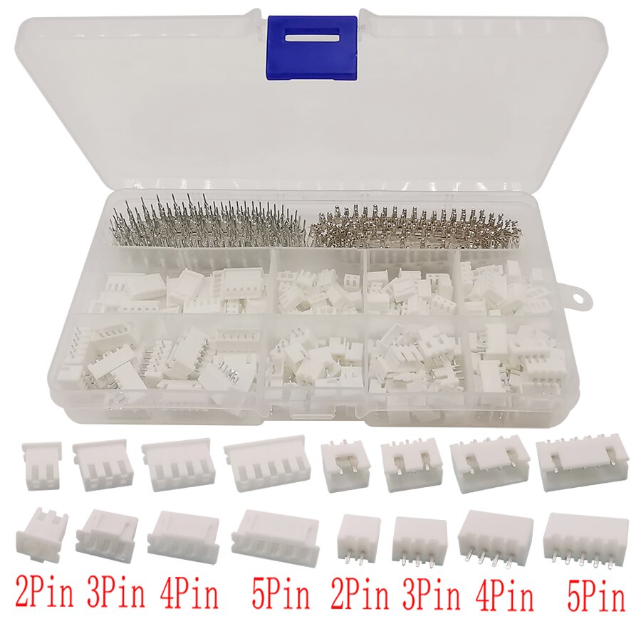 100 Set Di Connettori JST XH2.54-2P Con Cavi Da 15 Cm – Passo 2,54 Mm, 2 Pin, Rosso E Nero, Per Elettronica E Prototipazione