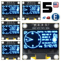 5pcs 0.96" I2C IIC 128X64 LED OLED LCD Display Module Arduino Blue Color SSD1306 - eElectronicParts