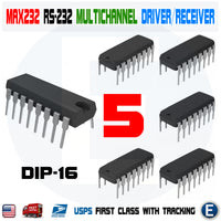 5pcs MAX232EPE MAX232 2DVR/2RCVR RS232 5V Multichannel RS-232 Drivers/Receivers