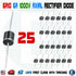 25PCS 6A10 1000V 6A 1KV Axial Rectifier Diode 6 AMP solar panel