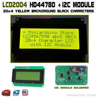 2pcs LCD 2004 Yellow Serial IIC I2C 20x4 LCD2004 Module Display Screen Arduino - eElectronicParts