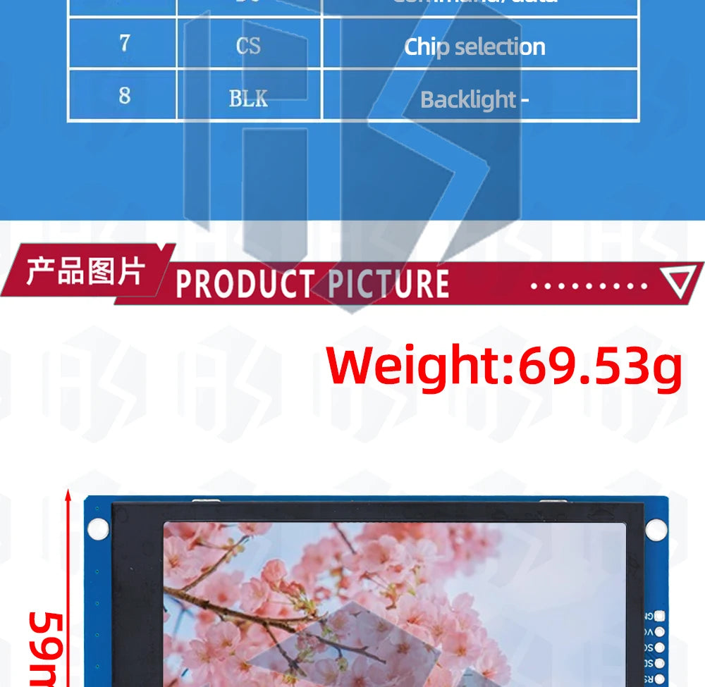 3.5 Inch 320x480 SPI TFT Display Serial Port Module 3-5V PCB ST7796S L ...