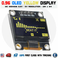 5pcs 0.96" yellow color I2C IIC 128X64 LED OLED LCD Display module for Arduino - eElectronicParts