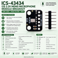 ICS-43434 I2S 3.3V MEMS microphone Module Breakout Low cost Pass Filter Mini - eElectronicParts