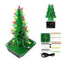 3D Christmas Tree LED DIY Kit 3 color Red/Green/Yellow Circuit Xmas Lights