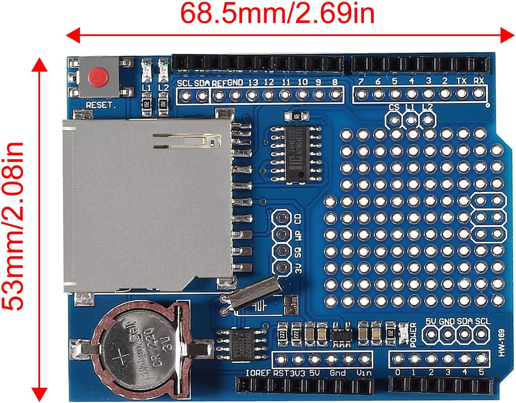 Data Logger Module Arduino 3pcs Recorder Data Logger Module Logging Shield XD-05 Arduino UNO SD C ...