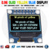 0.96" SPI 128X64 LED OLED LCD Yellow Blue Color Display Arduino SSD1306 7 pin - eElectronicParts