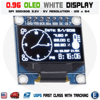 0.96″ SPI Serial 128X64 OLED LCD LED Display Module 128*64 WHITE SSD1306 Arduino - eElectronicParts