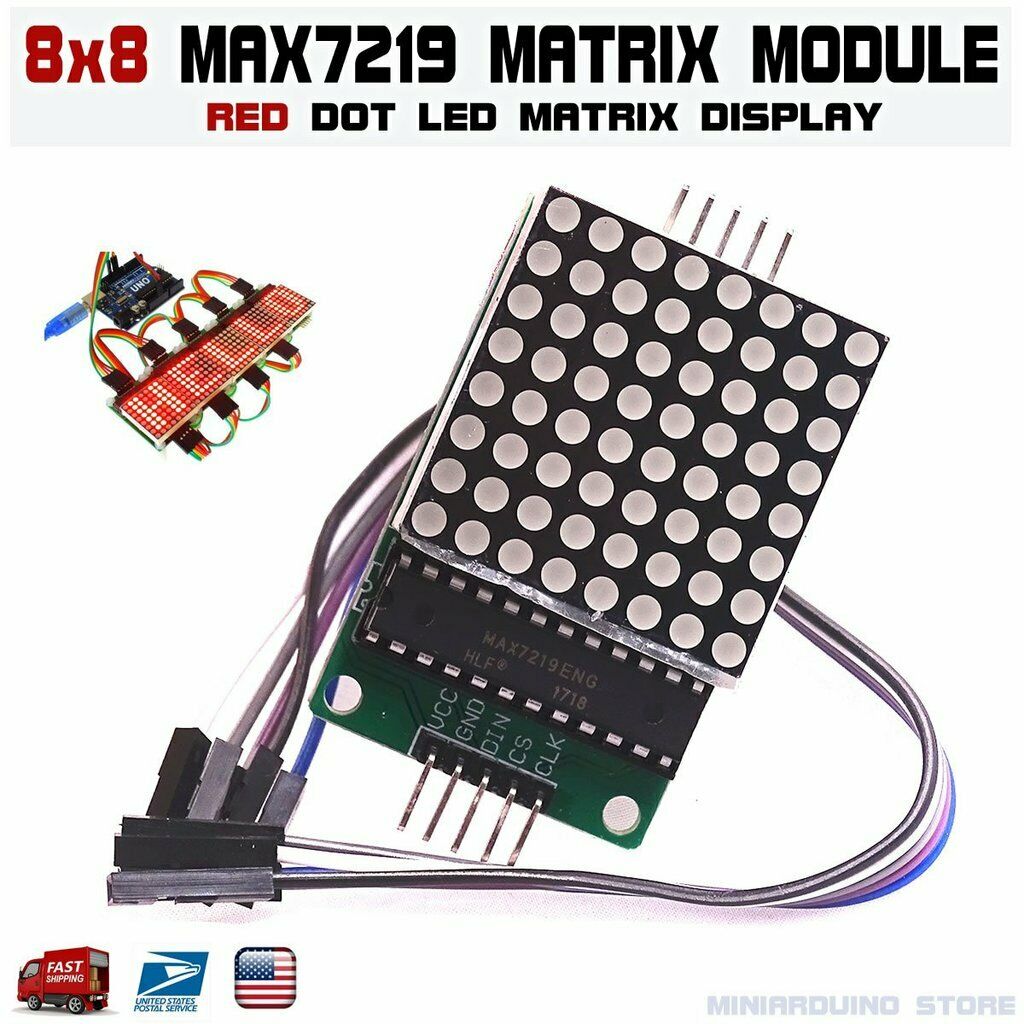 MAX7219 dot matrix 8x8 8*8 led display module Arduino MCU DIY Raspberry pi