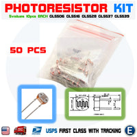 50pcs 5values LDR Photoresistor diy kit Photoresistor GL5506 5516 5528 5537 5539