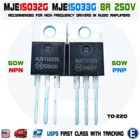 1 Pair MJE15032G + MJE15033G Transistor PNP NPN ON 8A 250V 50W TO-220 - eElectronicParts