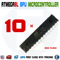 10 X ATMEGA8L-8PU DIP-28 MEGA8L-8PU 8L-8PU Microcontroller MCU AVR 8kb flash - eElectronicParts
