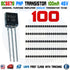 100 x BC557B BC557 Silicon PNP Transistors 45V 100mA 500mW Amplifier TO-92 Case - eElectronicParts