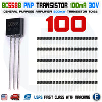 100 x BC558B BC558 Silicon PNP Transistors 30V 100mA 500mW Amplifier TO-92 Case - eElectronicParts