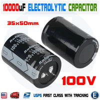 10000uF 100V Electrolytic Capacitor 35x50mm MFD 10000mfd 100 volt Rubycon