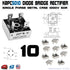 10pcs KBPC5010 Diode Bridge Rectifier Single Phase Metal Case 1000V 50A - eElectronicParts