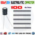 100PCS 100uF 25V 105C Capacitor Electrolytic 6x7mm for 25V 16V 10V 6.3V