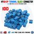 100PCS 2 Pin Screw Terminal Block Connector Blue PCB Mount KF301-2p 5.08mm - eElectronicParts