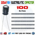 100PCS 220uF 16V 105C Capacitor Electrolytic 6x7mm for 16V 10V 6.3V Aluminum - eElectronicParts