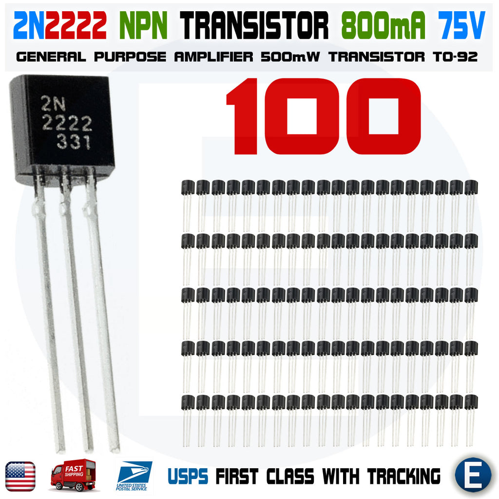 Hobby Elettronico 20 Transistor NPN 2N5088 TO-92 Fairchild - Per Amplificazione, Spedizione Veloce Inclusa Transistor Per Progetti Fai Da Te - Foto 4