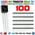100pcs 2N2222A NPN 2N2222 TO-92 Plastic-Encapsulate Power Transistors 75V 0.8A - eElectronicParts