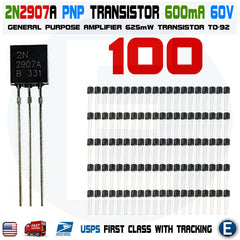 10 PEZZI 2N2907A 2N2907 PNP Transistor TO92 Generico