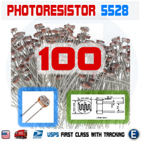 100PCS 5528 5MM 10K-20K Photoresistor Light-Dependent Resistor Sensor GL5528 - eElectronicParts