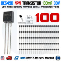 100pcs Transistor Low Noise Npn BC549 BC549B 0.1A 30V Amplifier Low Noise - eElectronicParts