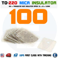 100PCS TO-220 Insulation Pad Sheet Mica Insulator pads-thermal insulation pad