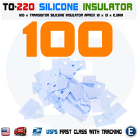 100PCS TO-220 Transistor Silicone Insulator Pads Thermal Insulation Pad