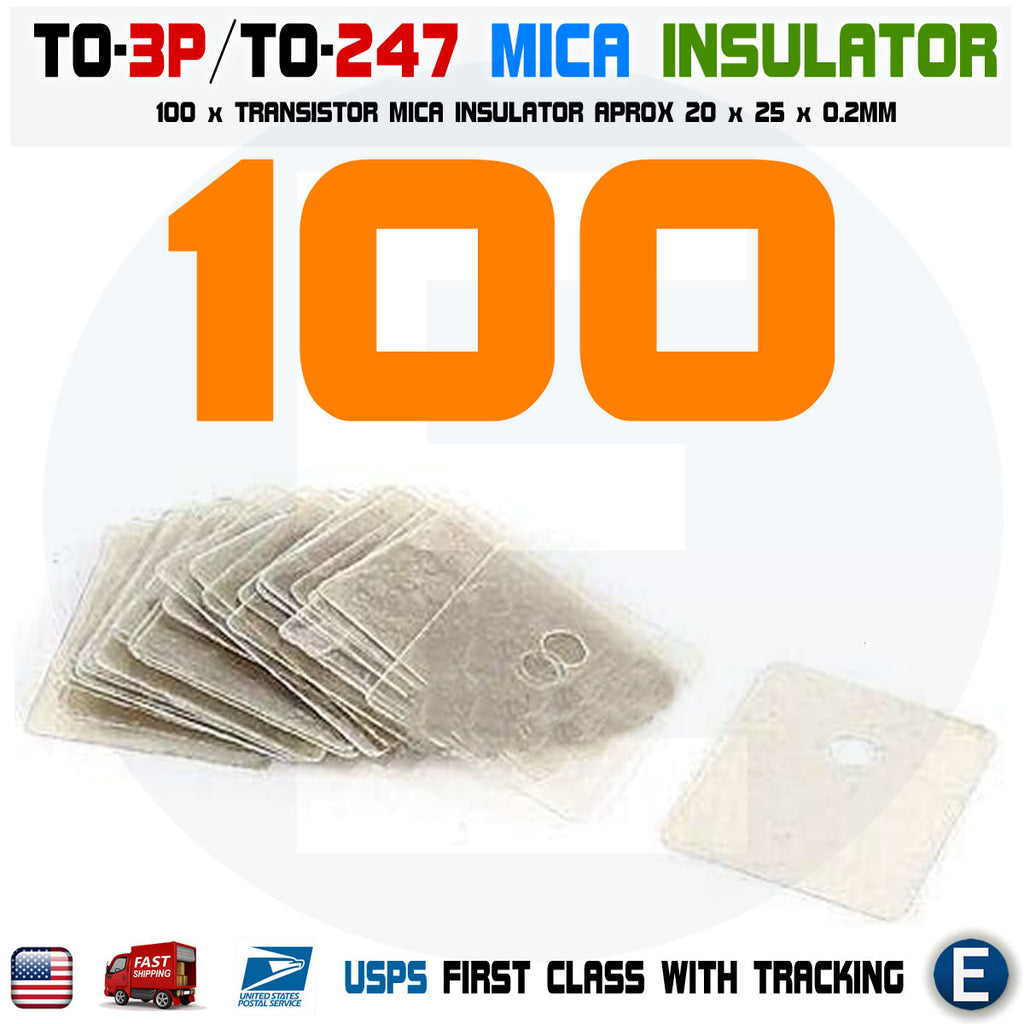 100PCS TO-3P TO-247 Insulation Pad Sheet Mica Insulator pads-thermal insulation pad