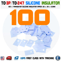 100PCS TO-3P TO-247 Transistor Silicone Insulator Pads Thermal Insulation Pad