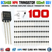100pcs Transistor NPN BC546 BC546B 0.1A 65V Amplifier - eElectronicParts