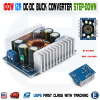 100W DC-DC High Power Low Ripple 12A Adjustable Step-Down Buck Supply Converter - eElectronicParts