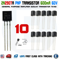 10pcs 2N2907A 2N2907 KSP2907 Transistor PNP 0.6A/60V TO-92 - eElectronicParts