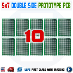 10PCS 5x7cm PCB Universal Prototype Matrix Double sided Protoboard Blank Board - eElectronicParts