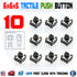 10Pcs 6x6x5mm PCB Momentary Tactile Tact Push Button Switch 4 Pin DIP Micro Mini
