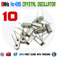 10pcs 8MHZ 8.000 HZ HC-49S Crystal Oscillator quartz passive Arduino Raspberry Pi