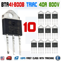 10Pcs BTA41-800B Triac ST MICRO Thyristor BTA41800B STM 40A 800V TOP-3L Insulated - eElectronicParts