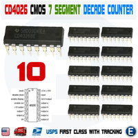 10PCS CD4026 CD4026BE 4026 CMOS Counters Decade/Divider 7 segment  DIP-16 IC - eElectronicParts