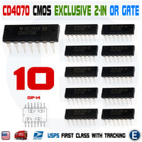 10PCS CD4070BE CD4070 CMOS EXCLUSIVE 2-IN OR GATE Dip-14 IC Quad XOR - eElectronicParts