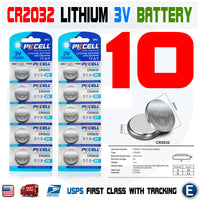 10pcs CR2032 2032 3V Li-ion Battery Lithium Button Cell Long Lasting Batteries ECR2032 PKCELL
