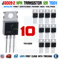 10pcs E13009-2 J13009-2 T0-220 Transistor 12Amp Bipolar High Voltage NPN