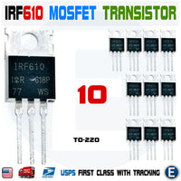 10pcs IRF610 N-Channel Power MOSFET Transistor, 3.3A 200V IR N-Channel TO-220 - eElectronicParts