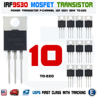 10pcs IRF9530 IRF9530NPBF Mosfet Transistor p-channel 12A 100V 88W TO-220