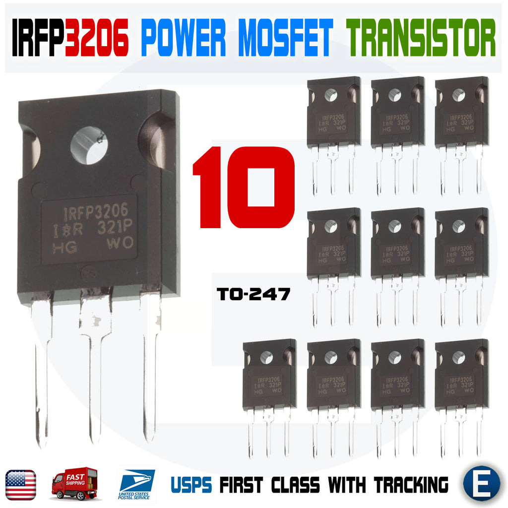 10pcs IRFP3206 MOSFET Power Transistor N-Channel 60V 120A 280W TO-247 Hexfet IR