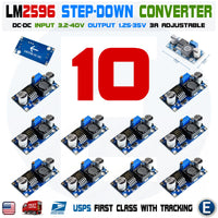 10 PCS LM2596 DC-DC Buck Adjustable step-down Power Supply Converter Module