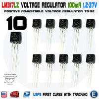 10pcs LM317LZ LM317L LM317 0.1A TO-92 Voltage Regulator Adjustable 1.2-37V - eElectronicParts